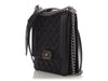 Chanel Black Quilted Lambskin North-South Boy Bag