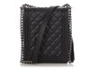 Chanel Black Quilted Lambskin North-South Boy Bag