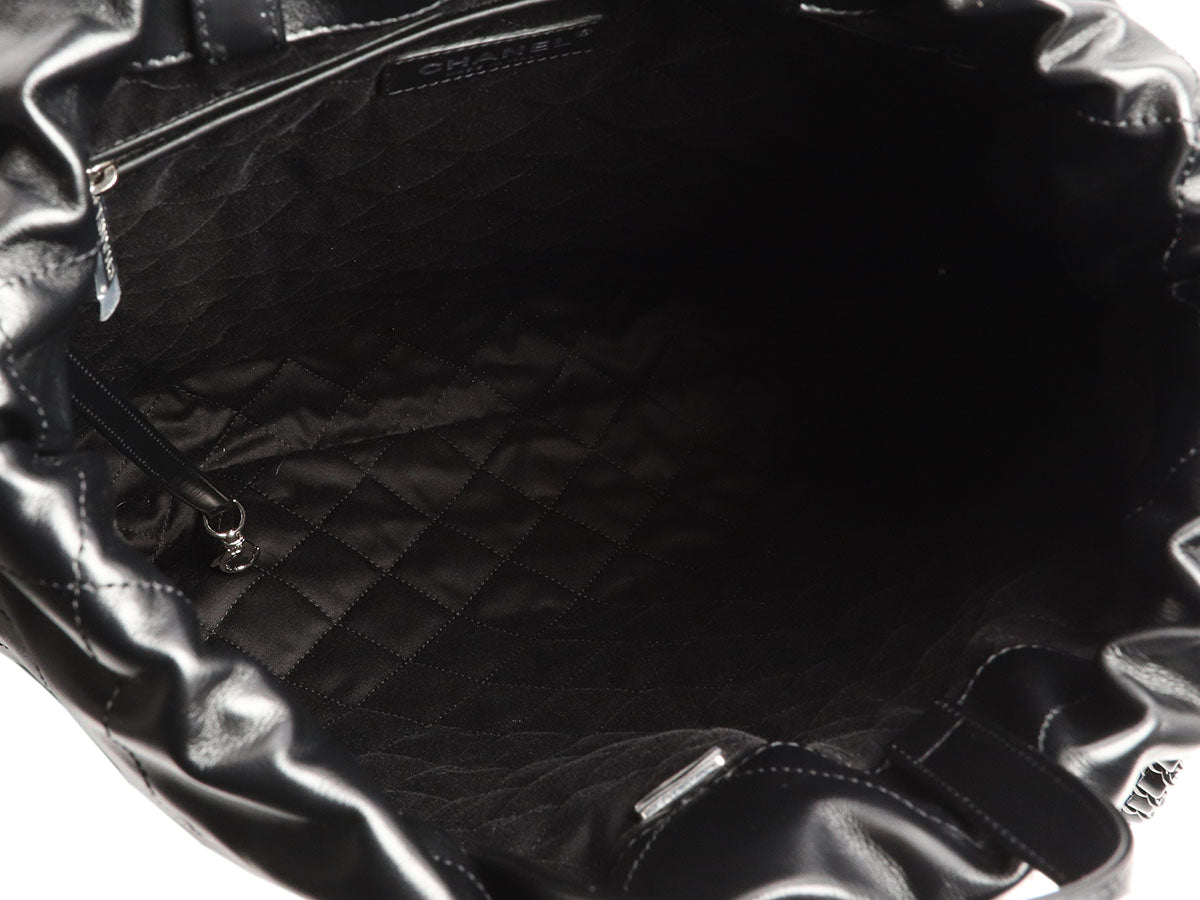 Chanel So Black Quilted Shiny Calfskin 22 Backpack by Ann's Fabulous Finds