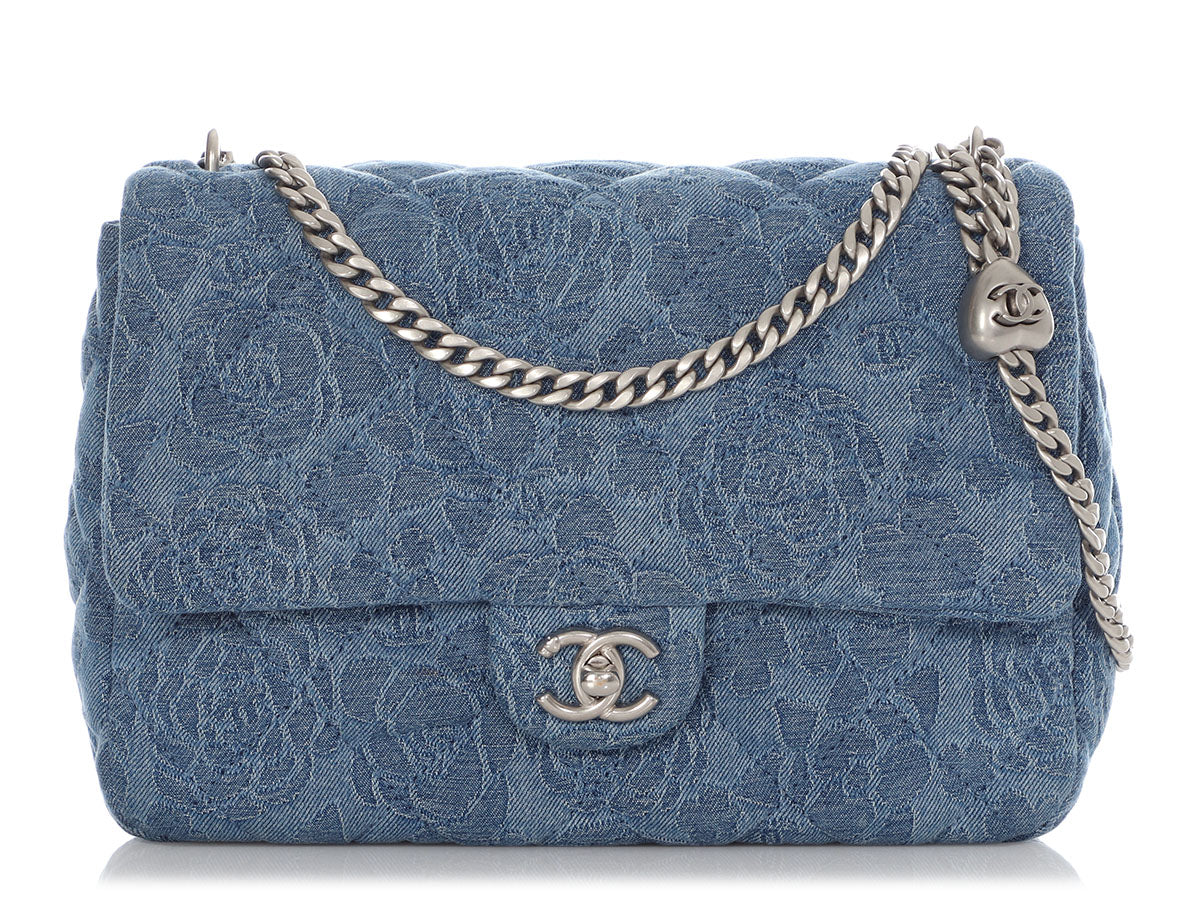 Chanel Medium Camellia Denim Sweetheart Flap by Ann's Fabulous Finds