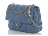 Chanel Medium Camellia Denim Sweetheart Flap