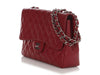 Chanel Jumbo Dark Red Quilted Caviar Classic Single Flap