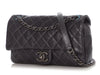 Chanel Argent Quilted Shiny Caviar Easy Flap