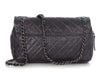 Chanel Argent Quilted Shiny Caviar Easy Flap