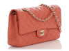 Chanel Medium/Large Salmon Quilted Caviar Classic Double Flap