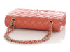 Chanel Medium/Large Salmon Quilted Caviar Classic Double Flap