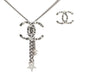 Chanel Logo Necklace & Pierced Earrings Set