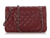 Chanel Medium/Large Burgundy Quilted Caviar Classic Double Flap