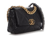 Chanel Medium Black Quilted Goatskin 19 Flap