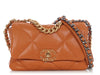 Chanel Medium Light Brown Quilted Lambskin 19 Flap