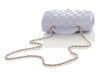 Chanel Mini Lilac Quilted Lambskin Top Handle Bag