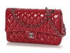 Chanel Medium/Large Red Patent Classic Double Flap