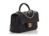 Chanel Mini Black Quilted Caviar Top Handle Flap