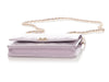 Chanel Lilac Metallic Patent Boy Wallet On Chain