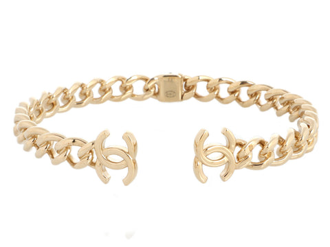 Chanel Medium Gold-Tone Logo Choker