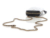 Chanel Black Quilted Lambskin Zip Around Phone Case With Chain