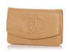 Chanel Beige Caviar and Lambskin Timeless Wallet On Chain