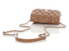 Chanel Beige Quilted Caviar Business Affinity Flap Clutch
