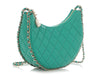 Chanel Mini Green Quilted Lambskin Chain Around Hobo