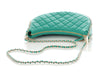 Chanel Mini Green Quilted Lambskin Chain Around Hobo