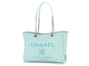 Chanel Small Turquoise Raffia Deauville Tote