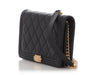 Chanel Black Quilted Caviar Boy Wallet on Chain WOC