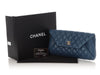 Chanel Blue Quilted Lambskin Fold Up Again Clutch
