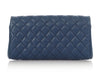 Chanel Blue Quilted Lambskin Fold Up Again Clutch