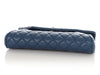 Chanel Blue Quilted Lambskin Fold Up Again Clutch