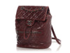 Chanel Small Burgundy Quilted Glazed Calfskin Paris-Salzburg Mountain Backpack
