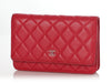 Chanel Raspberry Lambskin Wallet on Chain WOC