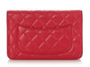 Chanel Raspberry Lambskin Wallet on Chain WOC