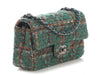 Chanel Mini Green Tweed Classic