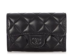 【人気/関税/送料込み】 Chanel Flap Card Holder Lambskin & Go Classic card holder - Lambskin, black — Fashion | CHANEL