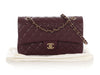 Chanel Medium/Large Burgundy Quilted Caviar Classic Double Flap