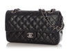 Chanel Medium Black Quilted Lambskin Classic Double Flap