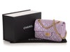Chanel Mini Glittered Lilac Quilted Aged Calfskin Reissue