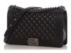 Chanel New Medium Black Quilted Lambskin Boy Bag