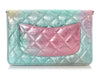 Chanel Rainbow Quilted Goatskin Reissue Wallet on Chain WOC
