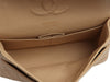 Chanel Medium/Large Light Beige Quilted Caviar Classic Double Flap