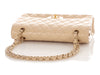 Chanel Medium/Large Light Beige Quilted Caviar Classic Double Flap