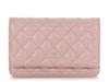 Chanel Light Pink Quilted Caviar Wallet on Chain WOC
