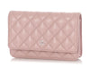 Chanel Light Pink Quilted Caviar Wallet on Chain WOC