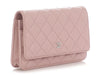Chanel Light Pink Quilted Caviar Wallet on Chain WOC