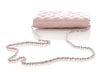 Chanel Light Pink Quilted Caviar Wallet on Chain WOC