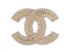 Chanel Medium Crystal CC Logo Brooch