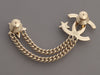 Chanel Crystal CC Star Double Chain Brooch