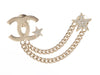 Chanel Crystal CC Star Double Chain Brooch