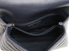 Chanel Mini Navy Chevron-Quilted Caviar and Lizard Coco Handle