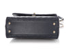 Chanel Mini Navy Chevron-Quilted Caviar and Lizard Coco Handle